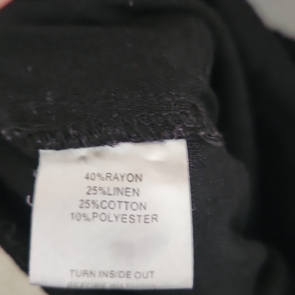 White Fox Black Linen Cargo Drawstring Joggers XS - Picture 7 of 7